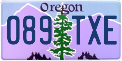 OR license plate 089TXE