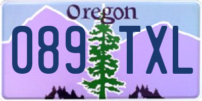 OR license plate 089TXL
