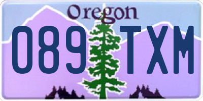 OR license plate 089TXM