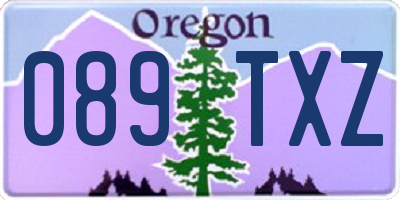 OR license plate 089TXZ