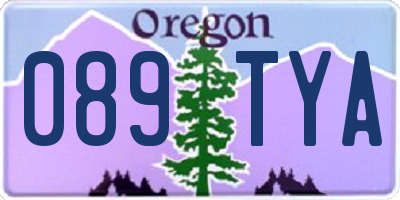OR license plate 089TYA