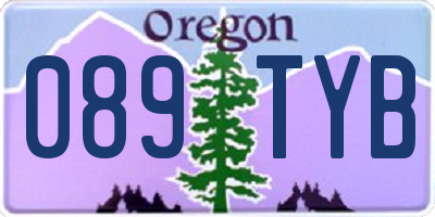 OR license plate 089TYB