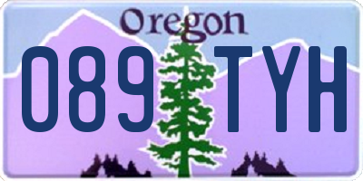 OR license plate 089TYH