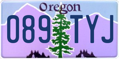 OR license plate 089TYJ