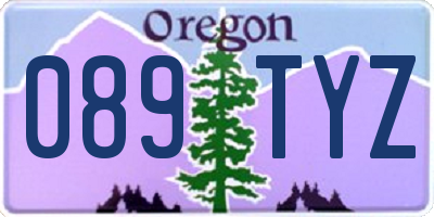 OR license plate 089TYZ
