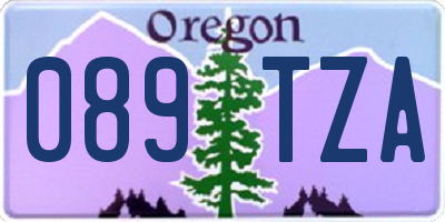 OR license plate 089TZA