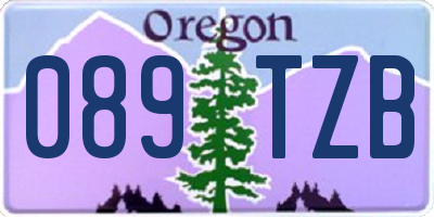 OR license plate 089TZB