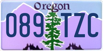 OR license plate 089TZC