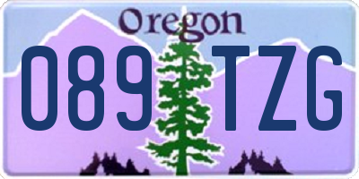 OR license plate 089TZG