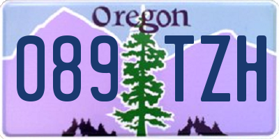 OR license plate 089TZH