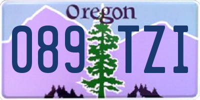 OR license plate 089TZI