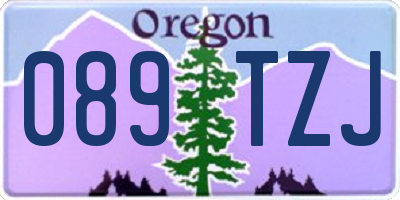 OR license plate 089TZJ