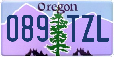 OR license plate 089TZL