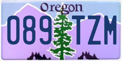 OR license plate 089TZM