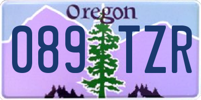 OR license plate 089TZR