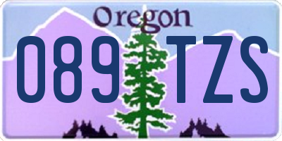 OR license plate 089TZS