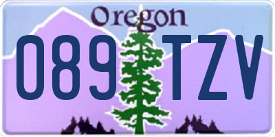 OR license plate 089TZV