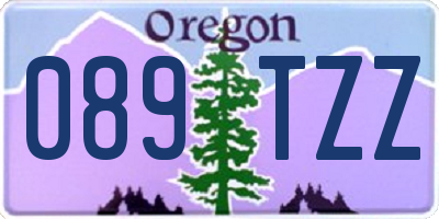 OR license plate 089TZZ