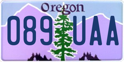 OR license plate 089UAA