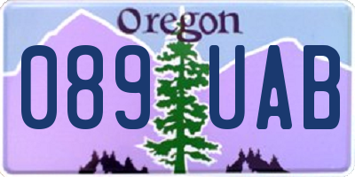 OR license plate 089UAB