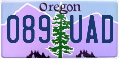 OR license plate 089UAD