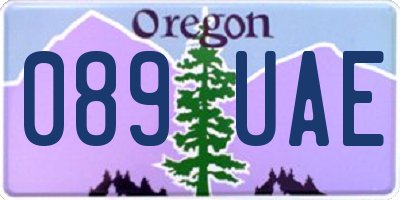 OR license plate 089UAE