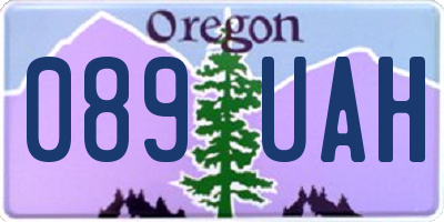 OR license plate 089UAH