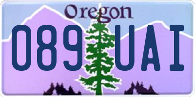 OR license plate 089UAI