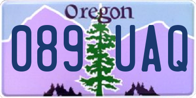 OR license plate 089UAQ
