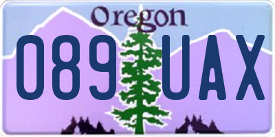 OR license plate 089UAX