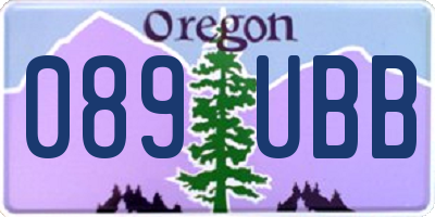 OR license plate 089UBB