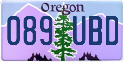 OR license plate 089UBD