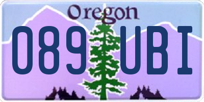 OR license plate 089UBI