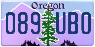 OR license plate 089UBO