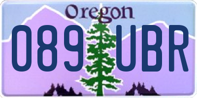 OR license plate 089UBR