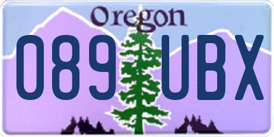 OR license plate 089UBX