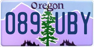 OR license plate 089UBY