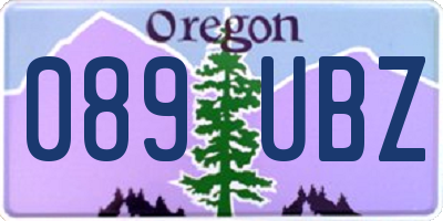 OR license plate 089UBZ