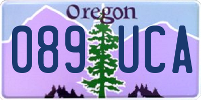 OR license plate 089UCA