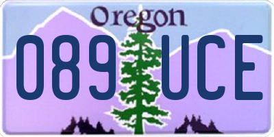 OR license plate 089UCE