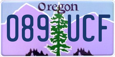 OR license plate 089UCF