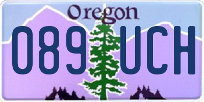 OR license plate 089UCH