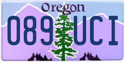 OR license plate 089UCI