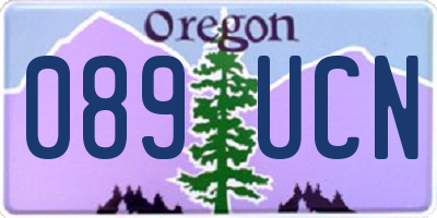 OR license plate 089UCN