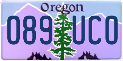 OR license plate 089UCO