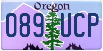 OR license plate 089UCP