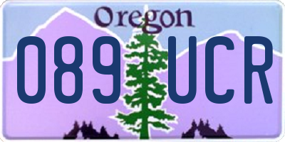 OR license plate 089UCR
