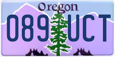 OR license plate 089UCT