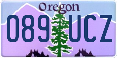 OR license plate 089UCZ