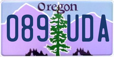 OR license plate 089UDA